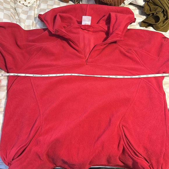 Red adidas fleece hoodie - Picture 8 of 9